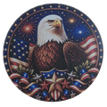 Patriotic Eagle - 2.5" Round Acrylic Magnet